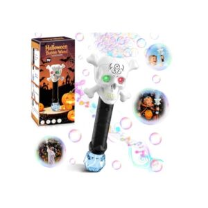 Zerhunt Skull Bubble Wand for Kids: 1-Sec Halloween Excitement (Black)