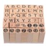 Zerodeko 1 Set Wooden Rubber Stamps, Alphabet Number Stamps & Storage Box