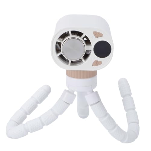 Zerodis Electric Fans 1800mAh USB Rechargeable Mini Handheld Fan with Flexible Tripod Powerful Airflow Semiconductor Cooling Air Conditioner for Outdoor Travel Camping Car Portable
