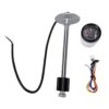 Zerodis Marine Fuel Sender Kit, 240-33 Ohm 12in Probe (Black Dial Black