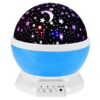 Zerodis Star Projector Night Light USB Rechargeable LED Projector Lamp Dual Mode Plastic Metal 13x13x13.5cm for Kids Room Bedroom Party Home Theater (Colourful Night Light)