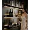 Zfmnoyev 1pcs Floating Display Shelf with Built-in Illuminated Lights