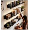 Zfmnoyev 1pcs Wall Mounted Aluminum Alloy Illuminated Shelves