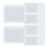 Zfrtyo 30 Pcs Self Adhesive Index Card Pockets 4 x 3 Inches | Plastic Label Sleeves with Top For Organizing Storage Box Drawer Fits Index Cards Measuring 4 X 3 Inches