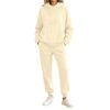 ZGTWHZY Sweat Suit Women,Womens Sweatsuits 2 Piece Set Long Sleeve Hoodie Loose Comfy Jogger Sweatpants Workout Travel Jogging Tracksuit 2026 Fall Winter Clothes,Beige,S