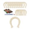 ZGUZMCMK 16 Pieces DIY Wind Chimes Kit Unfinished Wooden Slices Wind Chime Tubes Rope Ribbon Paintbrushes Stickers Engaging Craft Painting Set Suitable for