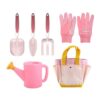 ZGUZMCMK Kids Educational Gardening Tool Set - Mini Gardening Tools Garden Tool Kit Rake and Hand Tools Gardening Set - Suitable for Children Learning Playtim, 6Pcs