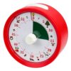 ZHENZIJ 60 Minutes Visual Countdown Timer ABS Housing, Easy-to-Read Display, LED Alert, Quiet Manual Desktop Tool for Cooking Ba