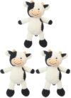 zhidiloveyou 11.8" Cow Stuffed Animals Kawaii Cow Plush Soft Toy Gifts (Pack of 3)