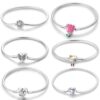ZHSDDD Plated 925 Silver Snake Chain Bracelet Base, Floral Unicorn Heart Clasp Bangle for DIY Charm Bead Jewelry Making