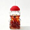 ZHSSTUIEN Cute Bear Glass Cup with Straw & Lid, 20oz Glass Water Bottle for Cold/Hot Drinks, Cute Bear Pattern Mug, Christmas Day Birthday Gift (Red)