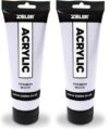 Zieler Titanium White Premium Acrylic Paint, 250ml Tube (Pack of 2)