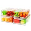 ZIJUND 6 Packs Fridge Organizers and Storage, Refrigerator Organizer Bins