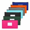 Zimtty PU Leather Cash Pouches with Label Window, 11.25 x 6.25 Inch, 7 Pack