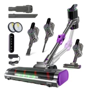 Zipappli Cordless Vacuum Cleaner for Home, 55kpa Foldable, Anti-Tangle