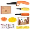 ZLemma Cardboard Construction Tool Kit 163 Pieces-Educational Toys for at-Home Play + Classroom Learning | Reusable Cardboard Tools for Kids