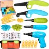 ZLemma Kids Cardboard Construction Tool Set with Electric Drill & Tool Belt -258PCS, STEM Building Kit for Creative Craft Projects, Educational DIY Engineering Toy for Boys & Girls