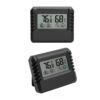 ZMGERCSCR Digital LCD Indoor Temperature Sensor Humidity Meter Thermometer Hygrometer Gauge C/F Toggle Display(Black)