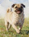ZMHZMY Paint by Numbers for Teens Paint by Numbers Kits Pug Art Oil Painting Home Wall Decoration 40x50cm