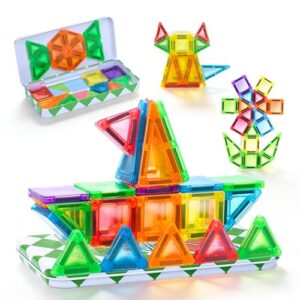 ZNZ Mini Magnetic Tiles 36PCS Travel Set with Case