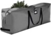 ZOBER 600D Oxford Fabric Large Christmas Tree Storage Bag - Fits 9 Ft Artificial Trees - Tear Proof Waterproof Christmas Tree Bag For Storage Box For Xmas - Strong, Durable Handles - Card Slot - Gray