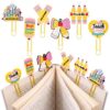 Zomiboo 6 Pcs Teacher Bookmark Gifts, Cute Teacher Paper Clips Bookmarks