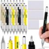 Zonon 32 Pack 6-in-1 Multitool Pens,Gold, Black, Silver, Yellow