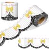Zonon 65ft Pencil Bow Composition Scalloped Bulletin Board Border