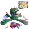 ZOPMTIYO Classic Feed Dinosaur Board Game, Multiplayer Action Shooting Game, Dino Eating Bones Toy, Fun Reaction-Speed Challenge for Kids, Exciting Family & Party Game for 2–4 Players, Ages 3+