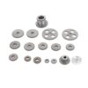 Zopsc 18Pcs Lathe Cutting Machine Gear Kit, Gray Iron