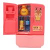 Zopsc Mini Fridge Toy Double Door Kitchen Set (Pink)