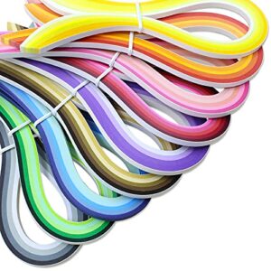 Zorfeter Multi-Color Quilling Paper Strips Kits, 5mm Width, 15" Length