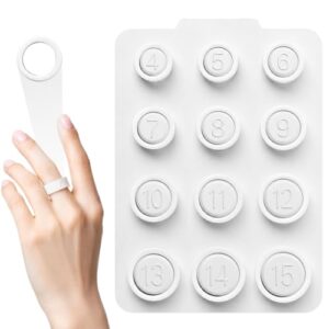Zpepe Ring 4 Sizing Kit, Compatible with Oura Ring4 - Professional Finger Measuring Tool, Measure Your Finger Size Before Purchasing, Size 4 to 15 (White)