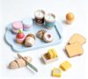 ZQsmgs Wooden Breakfast Play Food Set, Role Play Educational Toy
