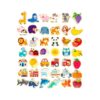 ZQsmgs Wooden Lacing Beads Toy, Animal Fruit Vehicle Threading Blocks