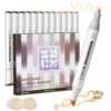 ZSCM 12 Skin Tone Alcohol Markers, Chisel & Fine Alcohol-based Art Marker