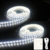 ZSLAIFU 2Pack White 3.3FT LED Light Strips Battery Powered Battery Operated LED Lights 120 LEDs Strip Lights for Cabinet Closet Shelves DIY Lighting