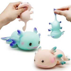 ZTATU Axolotl Squishy Fidgets Stress Balls for Adults Party Favors (2PCS)