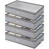 ZTNUOXUE 4 Pack 6 Inches High Under Bed Storage Containers, Low Profile