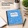 ZUBBLLE Composition Notebook 48 Pack, College Ruled Paper, Notebooks for School, School Comp Book, 9-3/4 x 7-1/2 Inches, 100 Sheets, 200 Pages Marble Covers - Blue