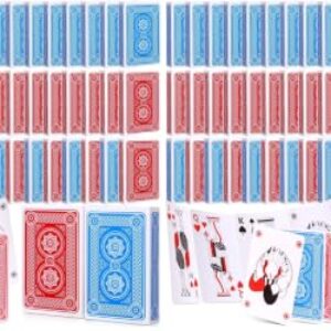 Zubebe 96 Pack Playing Cards Decks of Cards Bulk, Red and Blue, Classic
