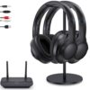 ZUPVIY Dual Wireless TV Headphones for Seniors with Transmitter&Stand