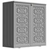 ZZM HDPE Outdoor Storage Shed, Outdoor Plastic Storage Cabinet, Horizontal Resin Tool Shed for Garden, All Weather Outdoor Storage Clearance, DIY Usage, with one Shelf (Gray)