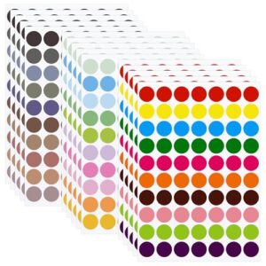 1050 Pcs Dot Stickers 3/4 Inch Colored Dot Stickers 30 Color Circle Coding Labels Price Labels, for Office, Classroom Decor, Papers, Home DIY