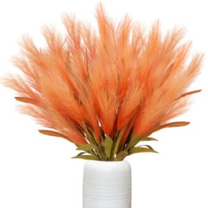10PCS 37" Long Stem Fall Pampas Grass Artificial Leaves Stem for Floor Vase