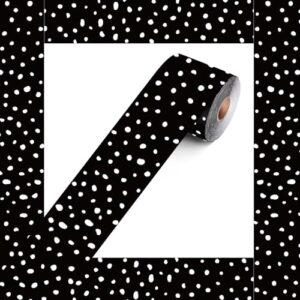 120 ft Classroom Polka Dot Bulletin Board Borders, Dots, Black