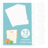 12 Sheets Plastic Recipe Dividers for 3 Ring Binder with 4 Tabs 9.75X11 inch Recipe Book Dividers Recipe Binder Separators Recipe Binder Index Tab Dividers White Family Recipe Binder (White)
