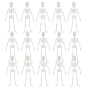 16Pcs Glow in The Dark Skeletons Halloween Hanging Skeleton Decorations