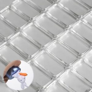 192 Pcs Mounting Putty, 0.39" 0.78" Sticky Tack Small Square, Adhesive Glue Stick Dots Double Sided Sticky Tack Removable, No Trace Clear Sticky Tack Putty for Poster Museum Wall Hanging