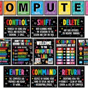 19pcs Computer Lab Poster Computer Science Posters Classroom Decorations